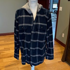 Young men’s hooded flannel